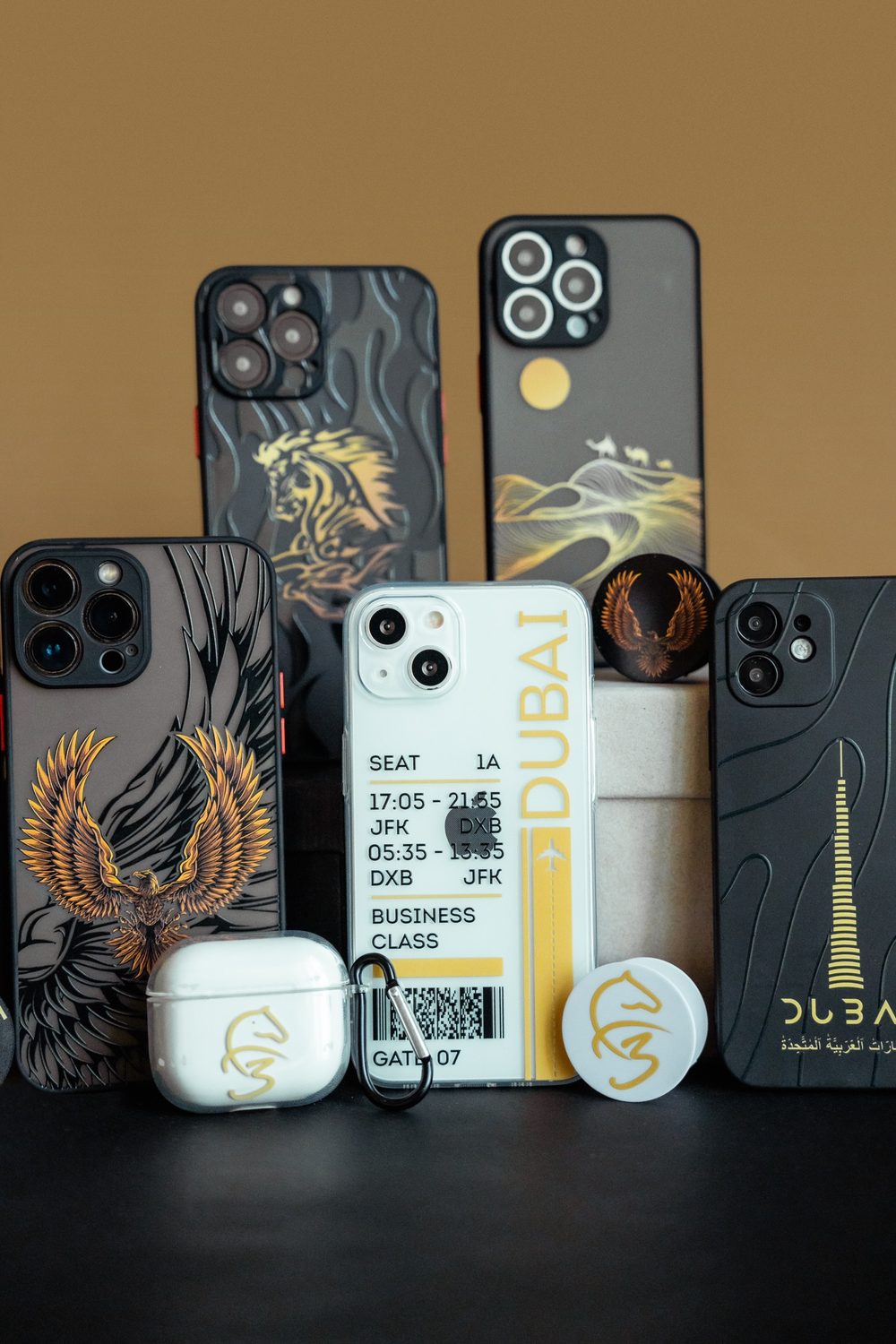 Dubai collection — falcon artwork cases and accessories